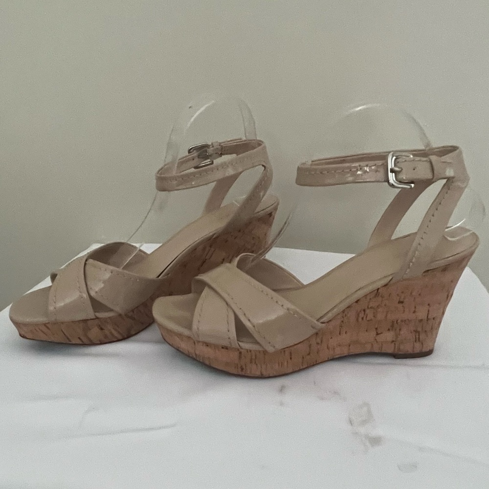 Franco Sarto Cork Wedge Platform Sandals